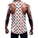 Playing Card Suits Pattern Print Training Tank Top