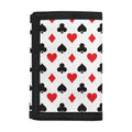 Playing Card Suits Pattern Print Trifold Wallet