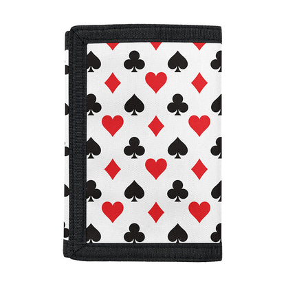 Playing Card Suits Pattern Print Trifold Wallet