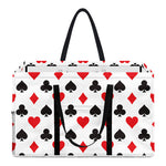Playing Card Suits Pattern Print Utility Tote Bag