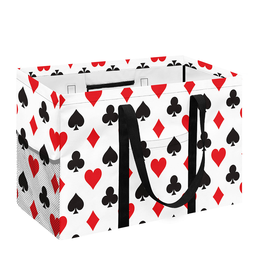 Playing Card Suits Pattern Print Utility Tote Bag