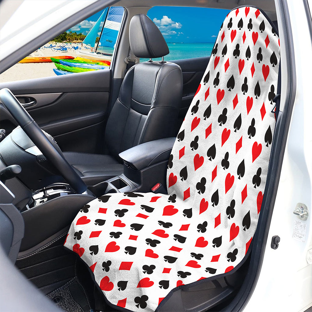 Playing Card Suits Pattern Print Waterproof Car Seat Cover