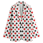 Playing Card Suits Pattern Print Women's Blazer