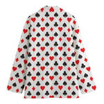 Playing Card Suits Pattern Print Women's Blazer