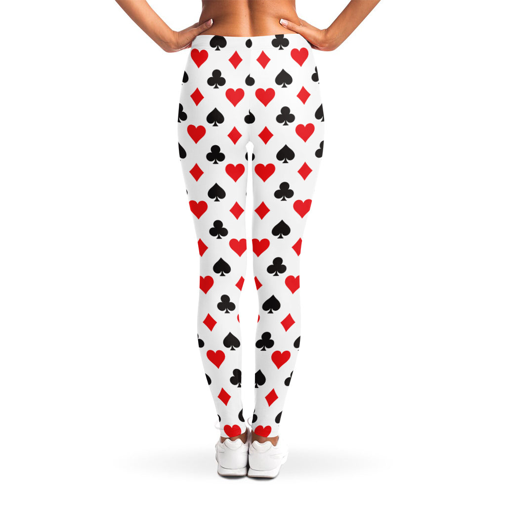 Playing Card Suits Pattern Print Women's Leggings