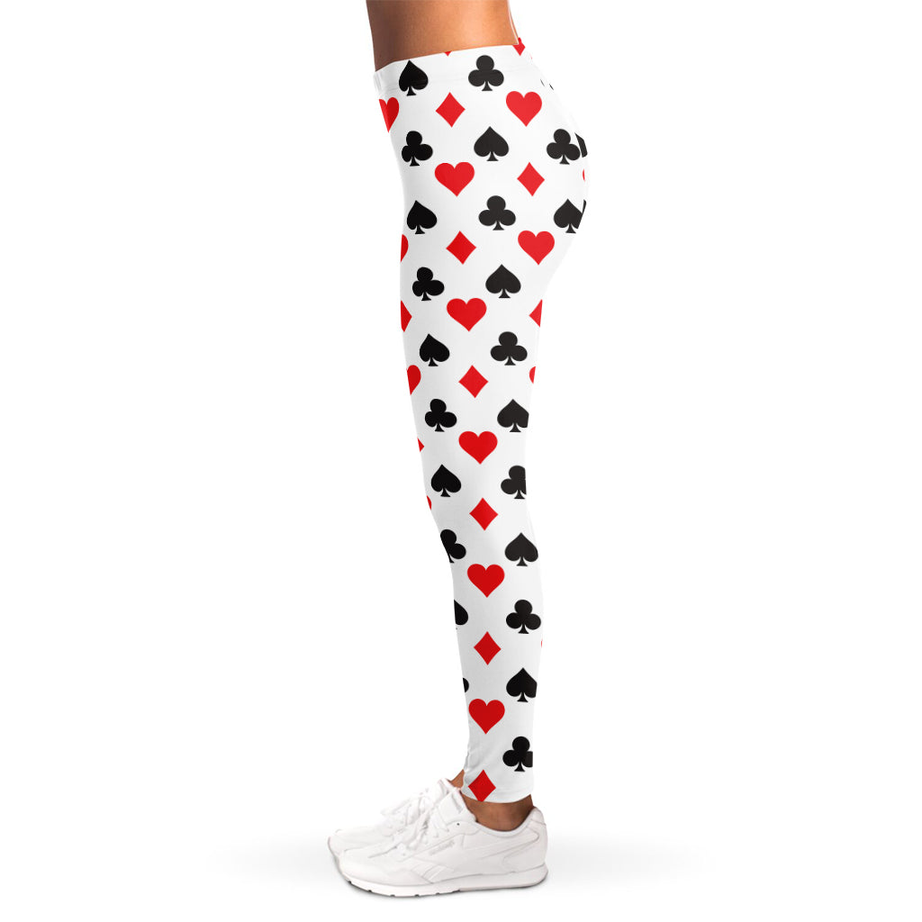 Playing Card Suits Pattern Print Women's Leggings