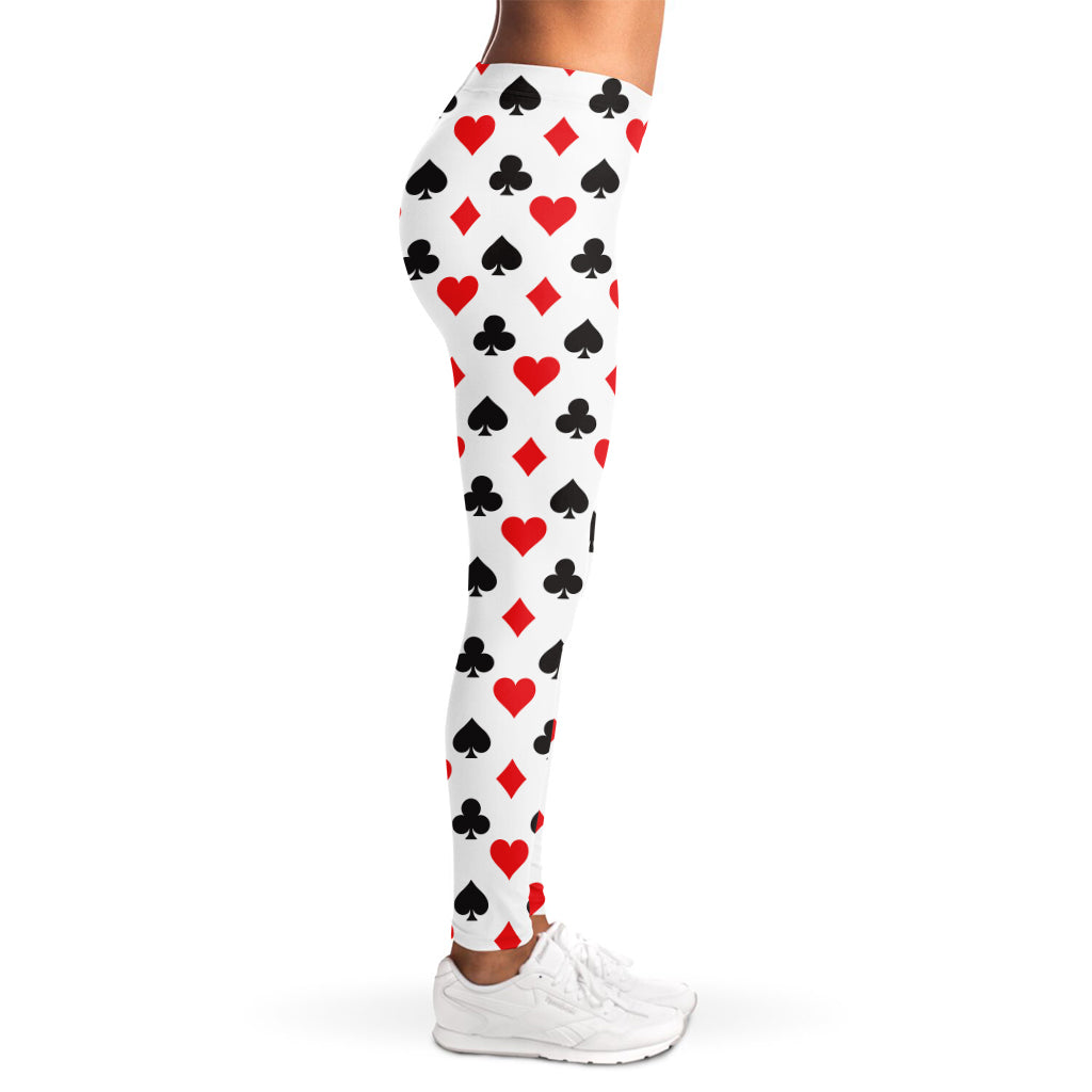 Playing Card Suits Pattern Print Women's Leggings