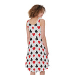 Playing Card Suits Pattern Print Women's Sleeveless Dress