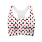 Playing Card Suits Pattern Print Women's Sports Bra