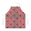 Playing Card Suits Plaid Pattern Print Adjustable Apron