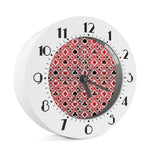 Playing Card Suits Plaid Pattern Print Alarm Clock