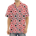 Playing Card Suits Plaid Pattern Print Aloha Shirt