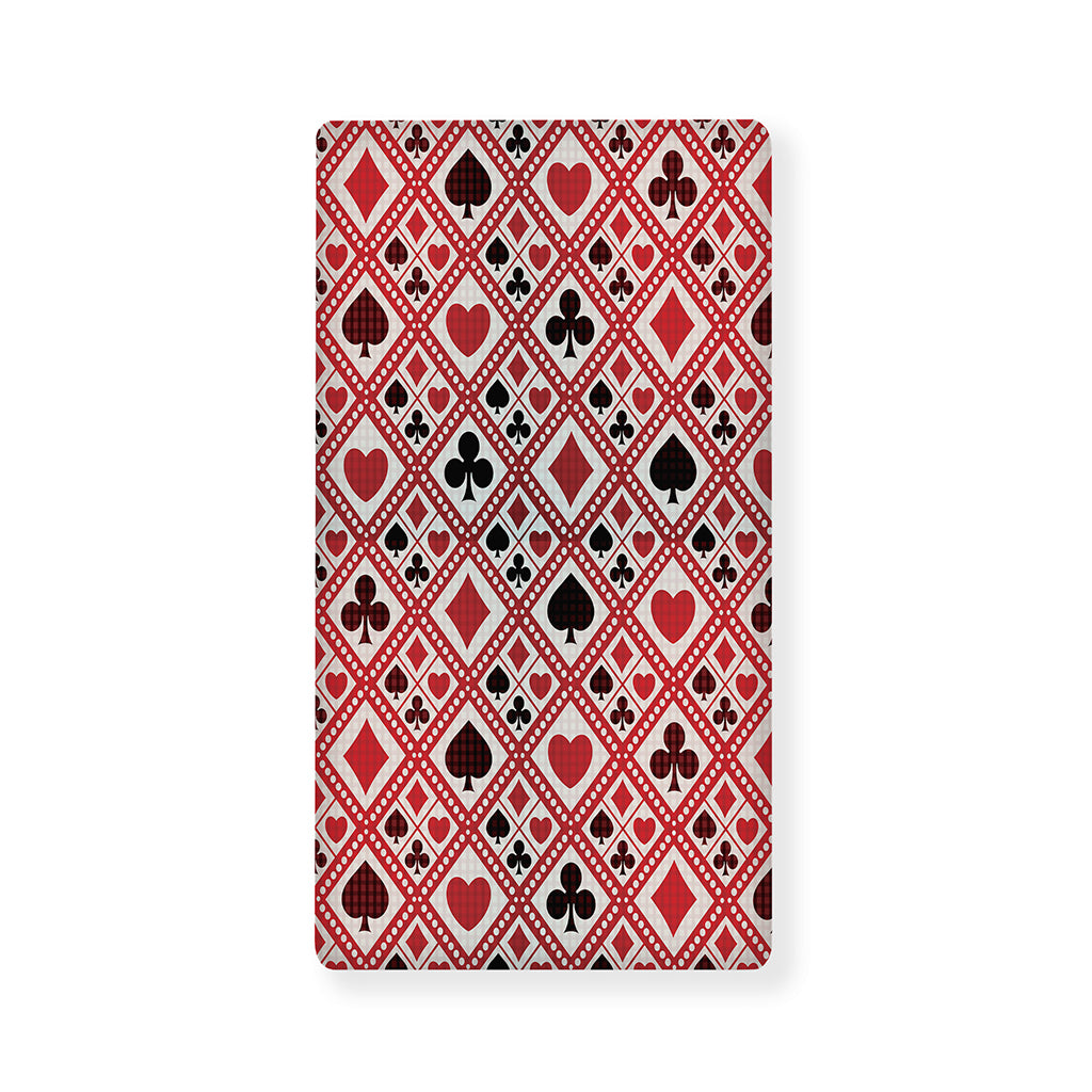 Playing Card Suits Plaid Pattern Print Baby Crib Sheet