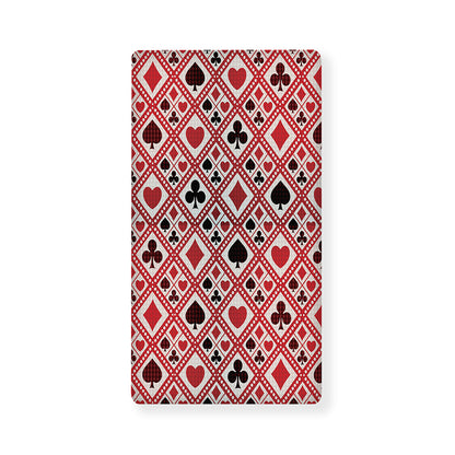 Playing Card Suits Plaid Pattern Print Baby Crib Sheet