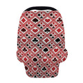 Playing Card Suits Plaid Pattern Print Baby Seat Cover