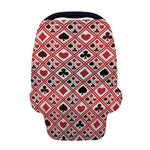Playing Card Suits Plaid Pattern Print Baby Seat Cover