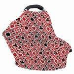 Playing Card Suits Plaid Pattern Print Baby Seat Cover