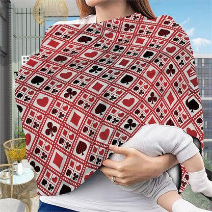 Playing Card Suits Plaid Pattern Print Baby Seat Cover