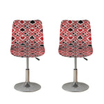 Playing Card Suits Plaid Pattern Print Bar Stool Covers