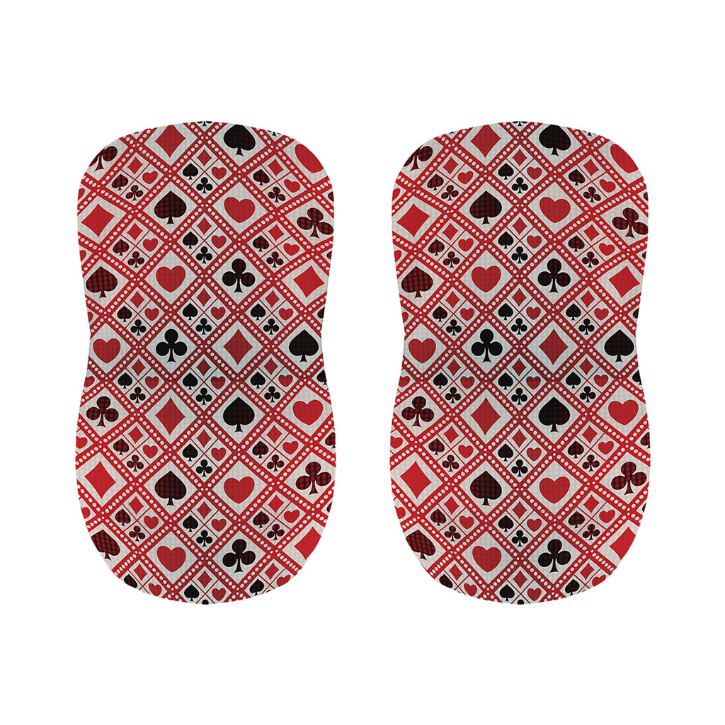 Playing Card Suits Plaid Pattern Print Bar Stool Covers
