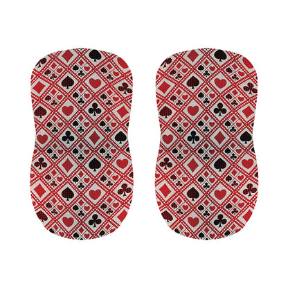Playing Card Suits Plaid Pattern Print Bar Stool Covers