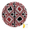 Playing Card Suits Plaid Pattern Print Basketball