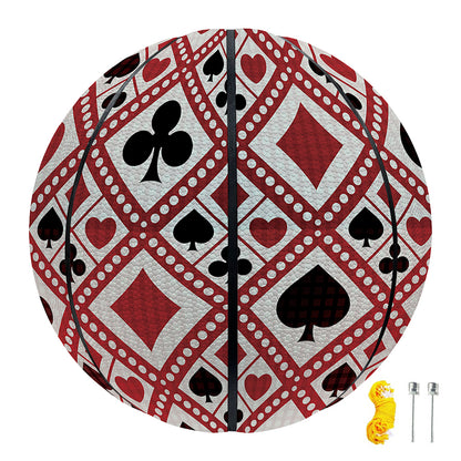 Playing Card Suits Plaid Pattern Print Basketball