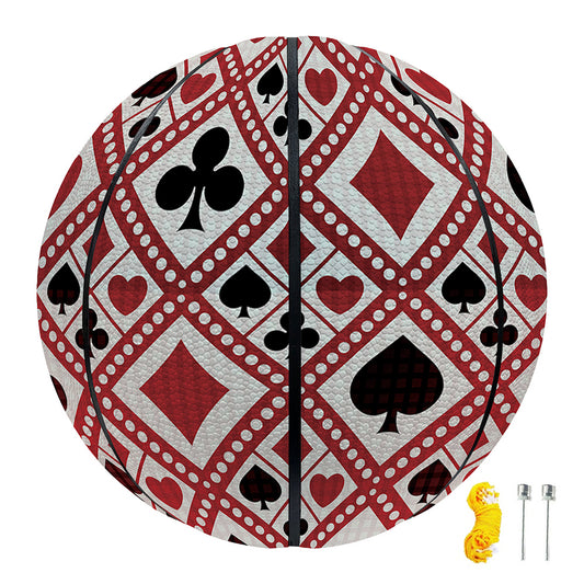Playing Card Suits Plaid Pattern Print Basketball