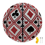Playing Card Suits Plaid Pattern Print Basketball