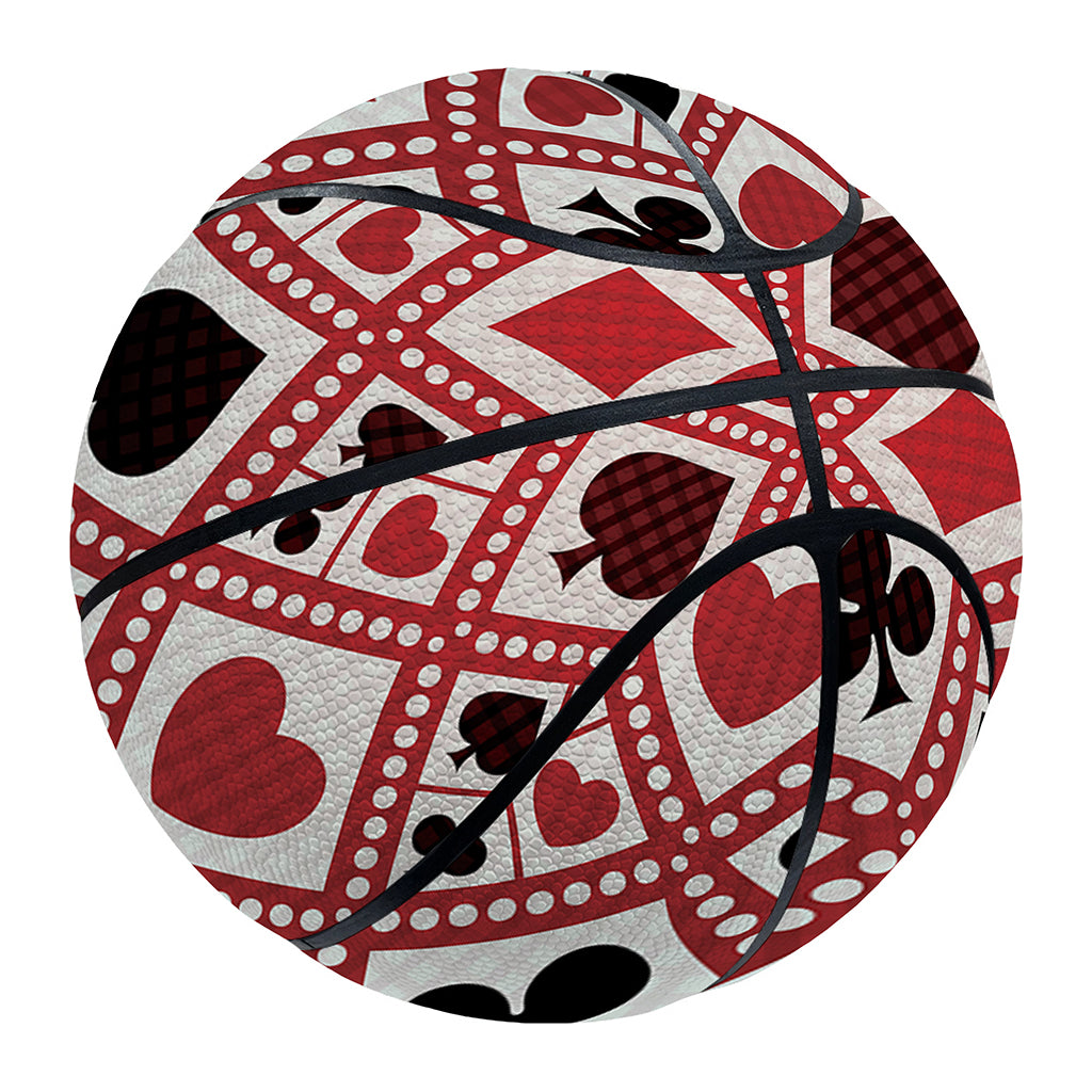 Playing Card Suits Plaid Pattern Print Basketball