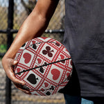 Playing Card Suits Plaid Pattern Print Basketball
