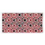 Playing Card Suits Plaid Pattern Print Beach Towel