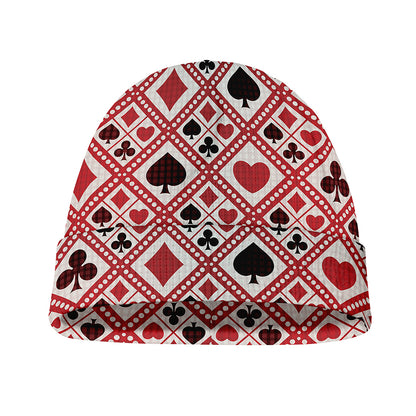 Playing Card Suits Plaid Pattern Print Beanie