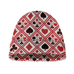 Playing Card Suits Plaid Pattern Print Beanie