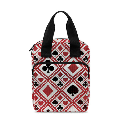 Playing Card Suits Plaid Pattern Print Bible Tote Bag