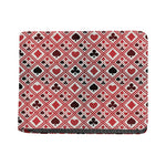 Playing Card Suits Plaid Pattern Print Bifold Wallet