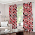 Playing Card Suits Plaid Pattern Print Dimout Grommet Curtains