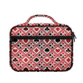 Playing Card Suits Plaid Pattern Print Briefcase Bible Bag