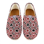 Playing Card Suits Plaid Pattern Print Casual Shoes