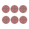 Playing Card Suits Plaid Pattern Print Coaster Set