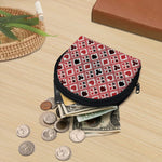 Playing Card Suits Plaid Pattern Print Coin Purse