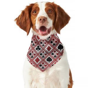 Playing Card Suits Plaid Pattern Print Dog Bandana