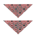 Playing Card Suits Plaid Pattern Print Dog Bandana