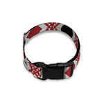 Playing Card Suits Plaid Pattern Print Dog Collar