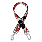 Playing Card Suits Plaid Pattern Print Dog Seat Belt