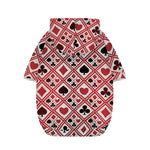 Playing Card Suits Plaid Pattern Print Dog Zip Up Hoodie