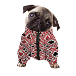 Playing Card Suits Plaid Pattern Print Dog Zip Up Jacket