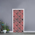 Playing Card Suits Plaid Pattern Print Door Sticker