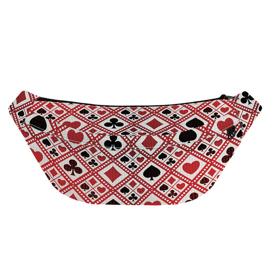Playing Card Suits Plaid Pattern Print Fanny Pack