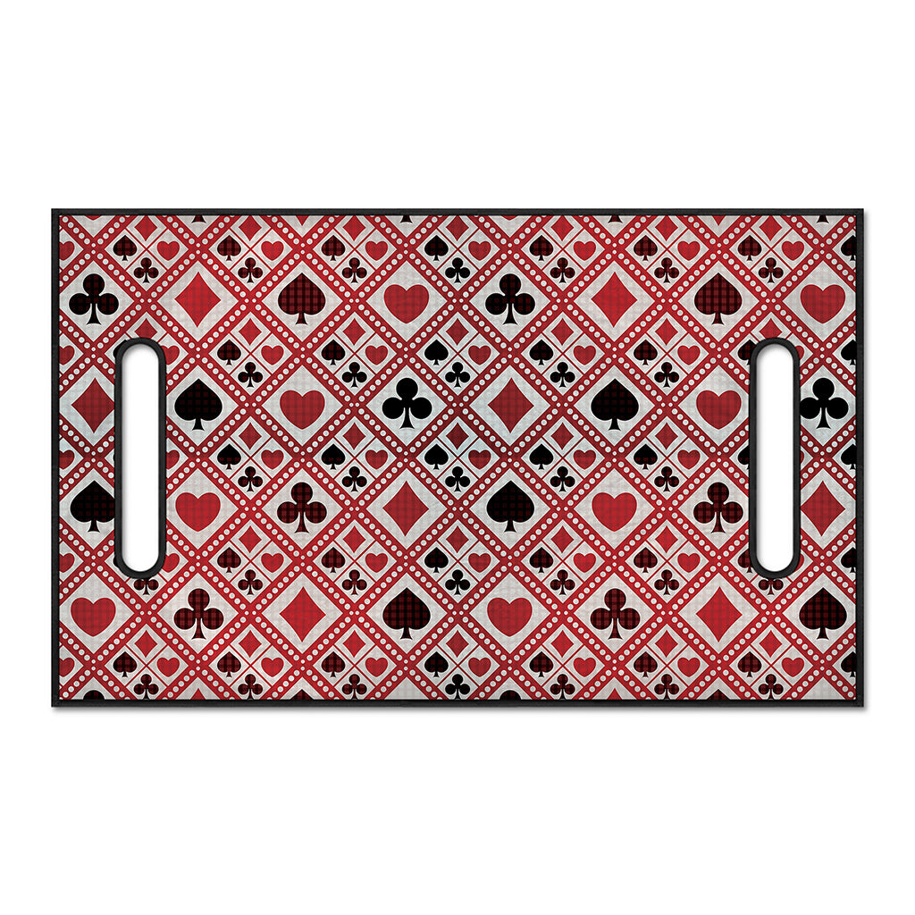 Playing Card Suits Plaid Pattern Print Golf Cart Seat Cover